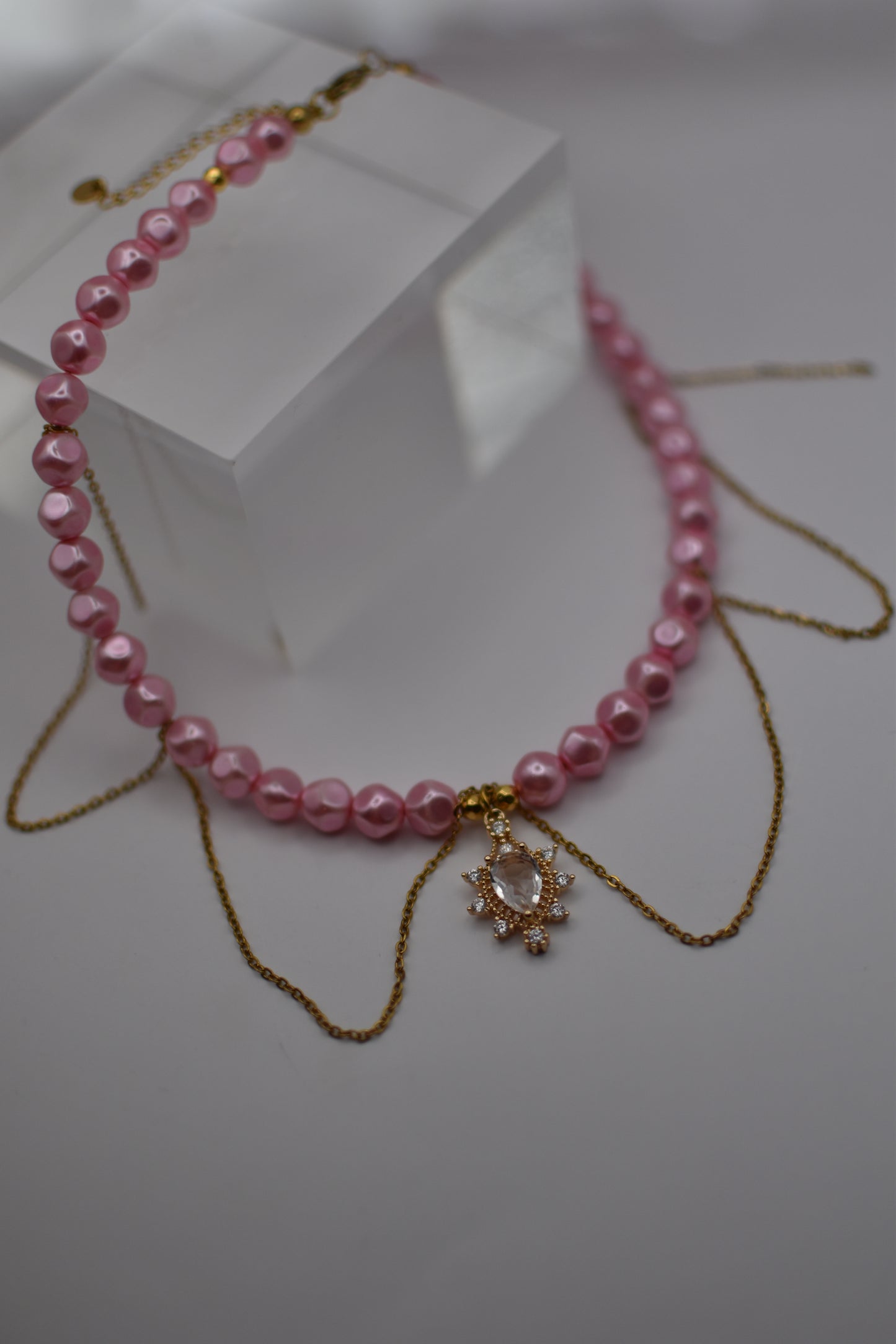 Pink Pearl Necklace