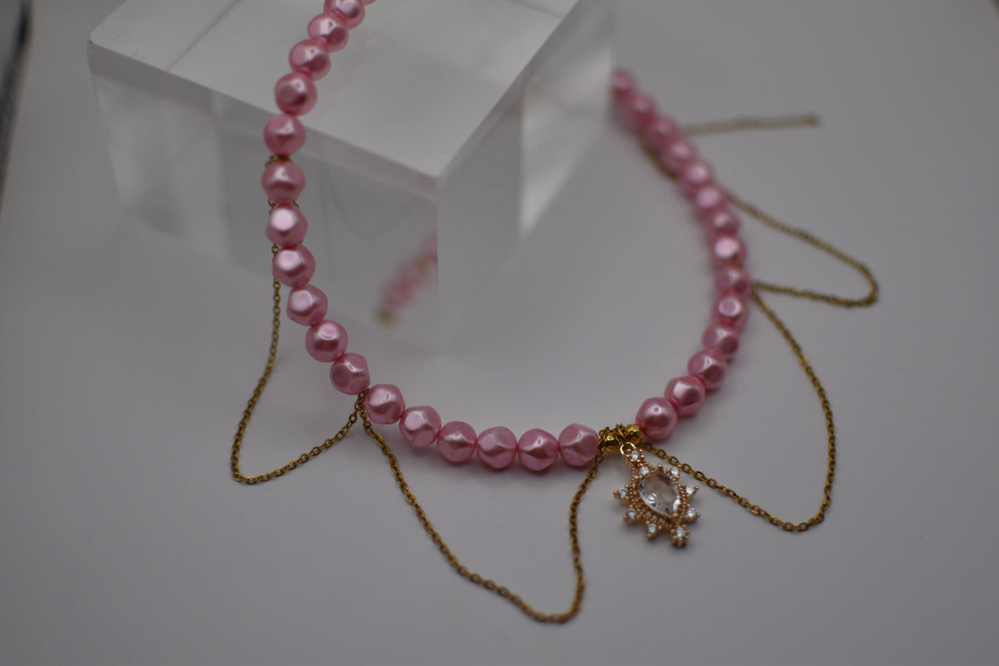 Pink Pearl Necklace