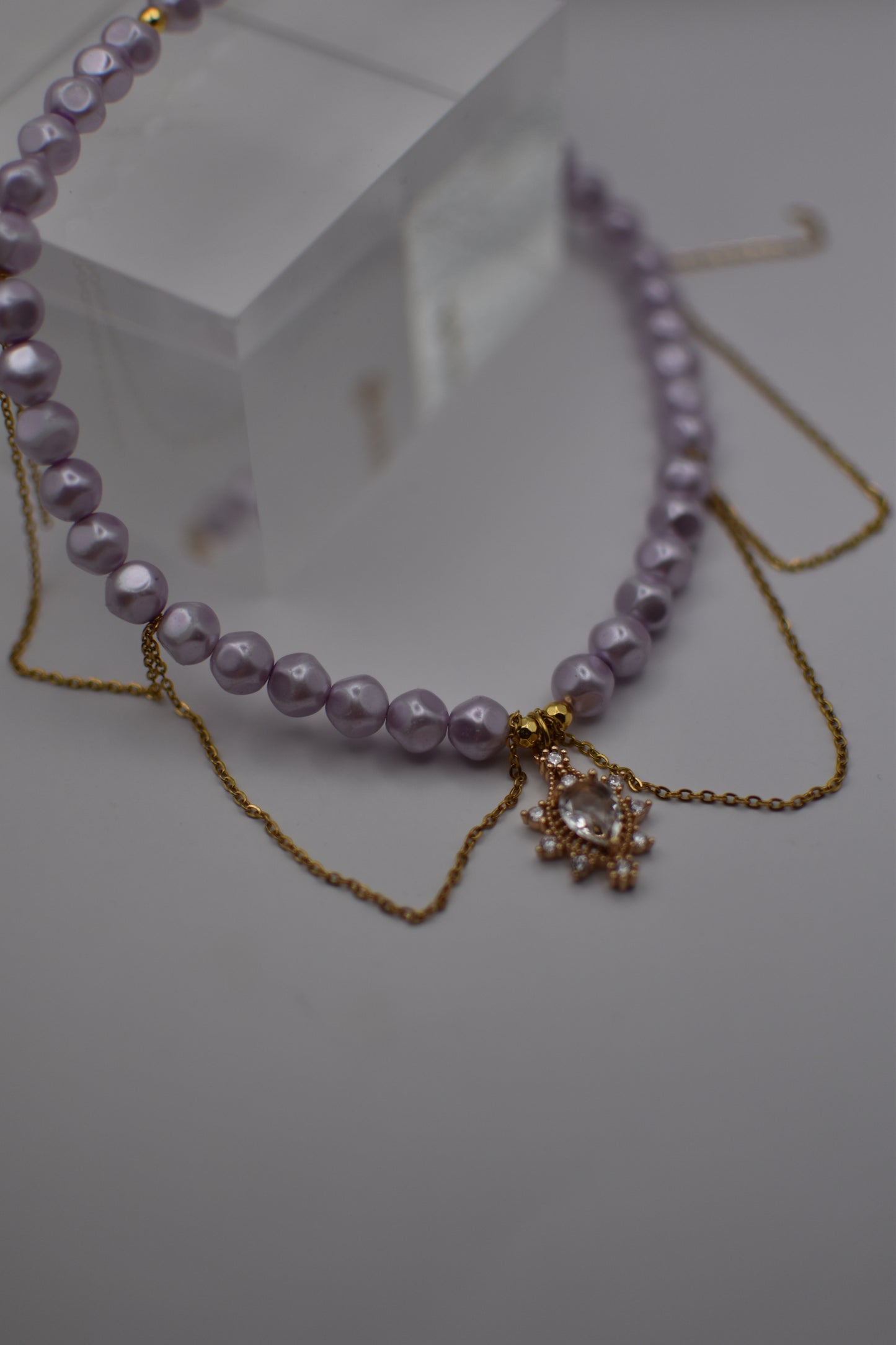 Purple Pearl Necklace