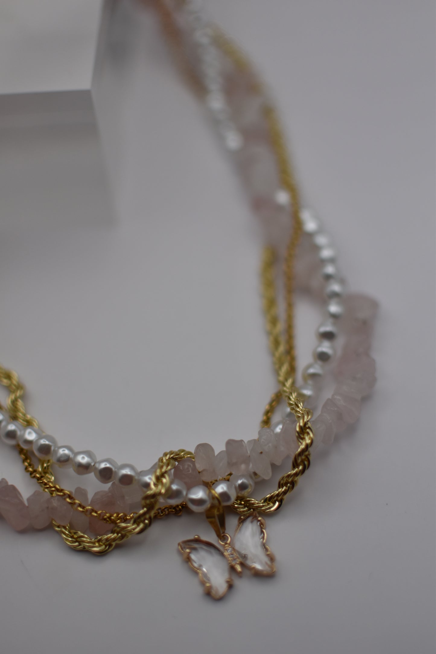 Triple Butterfly Necklace