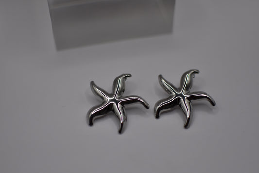 Silver Starfish Earrings
