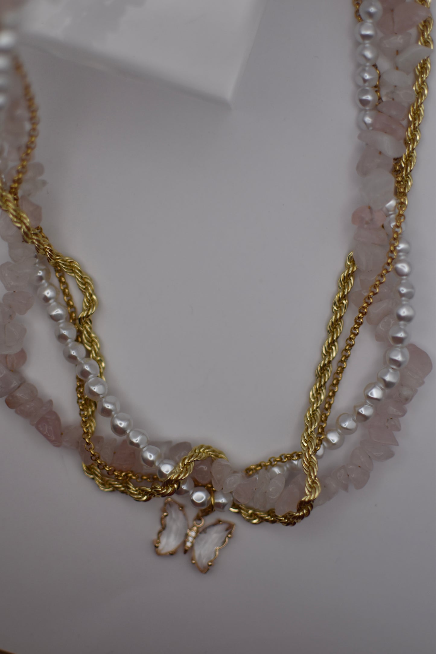 Triple Butterfly Necklace