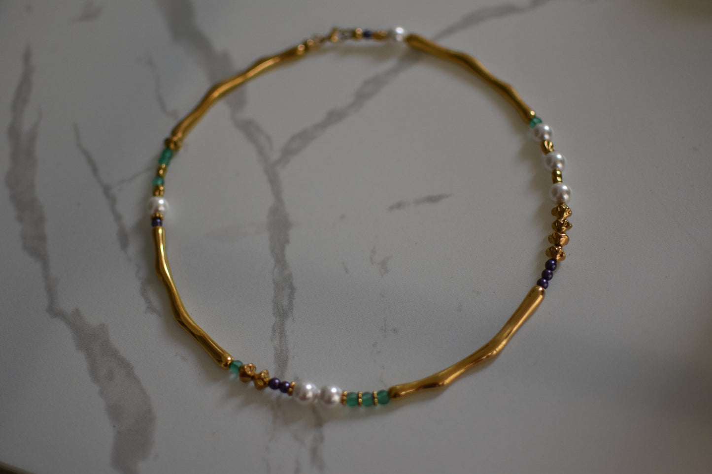 Golden Wave Necklace