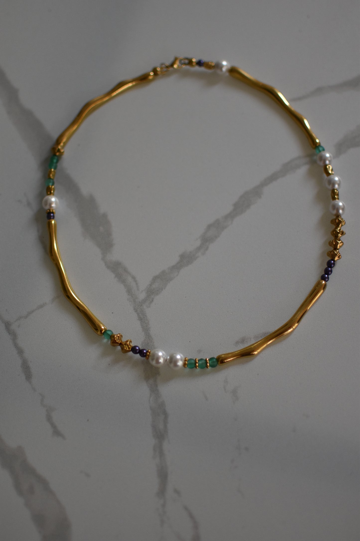 Golden Wave Necklace