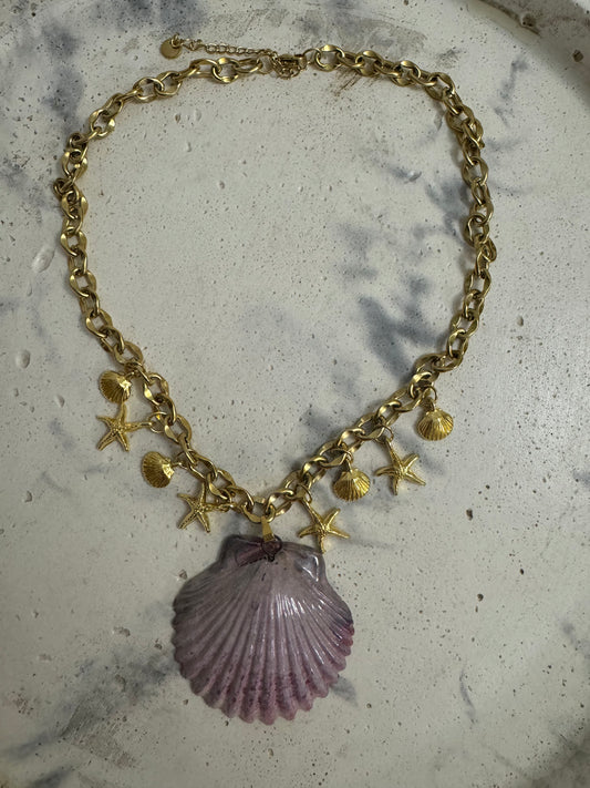 Summer Shell Gold Necklace