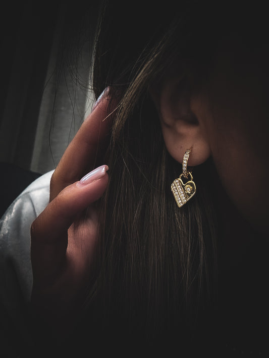 Heart Earrings Zircon