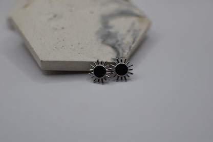 Silver Sunny Black Earrings
