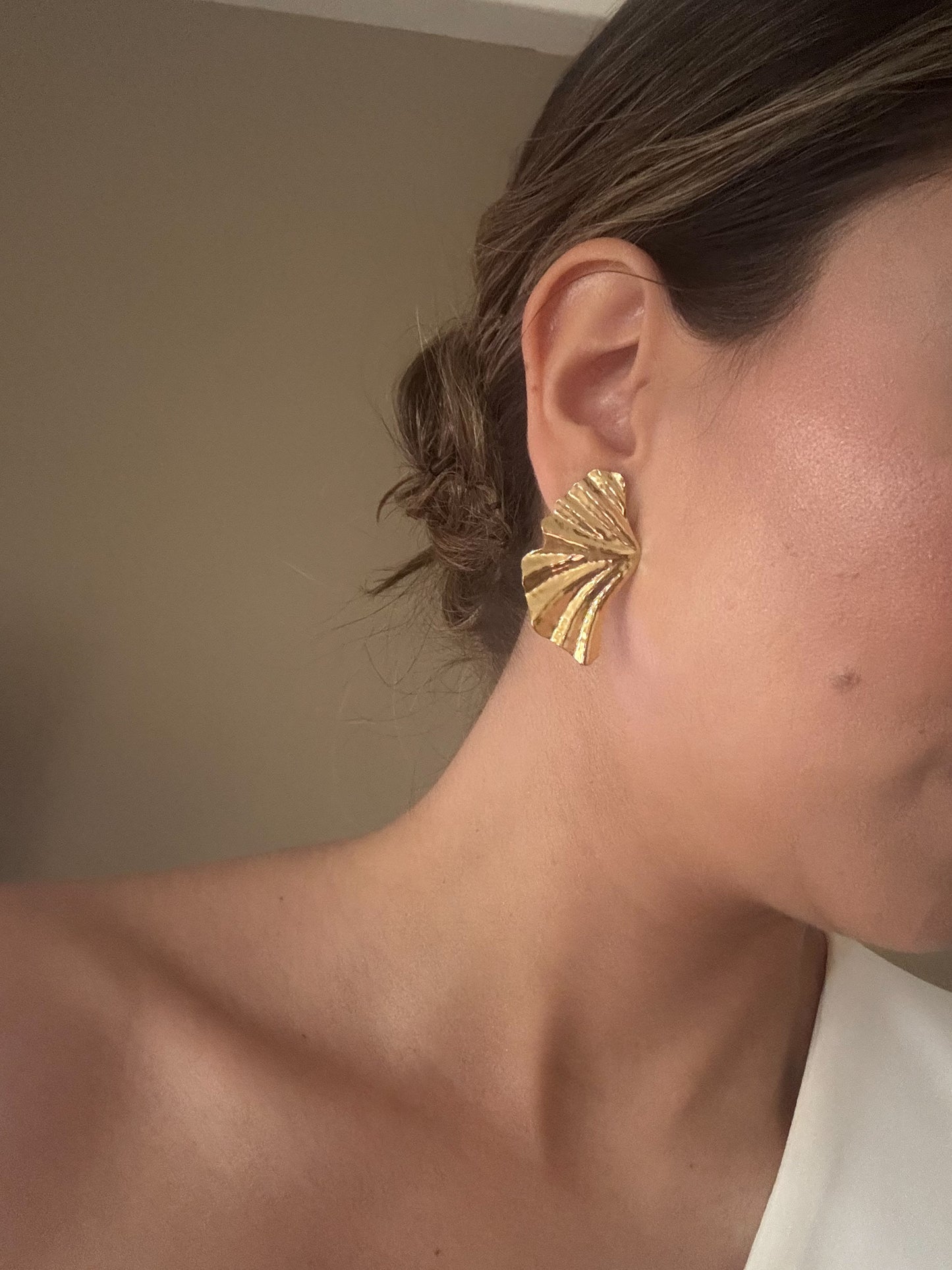 Fold Gold Earrings