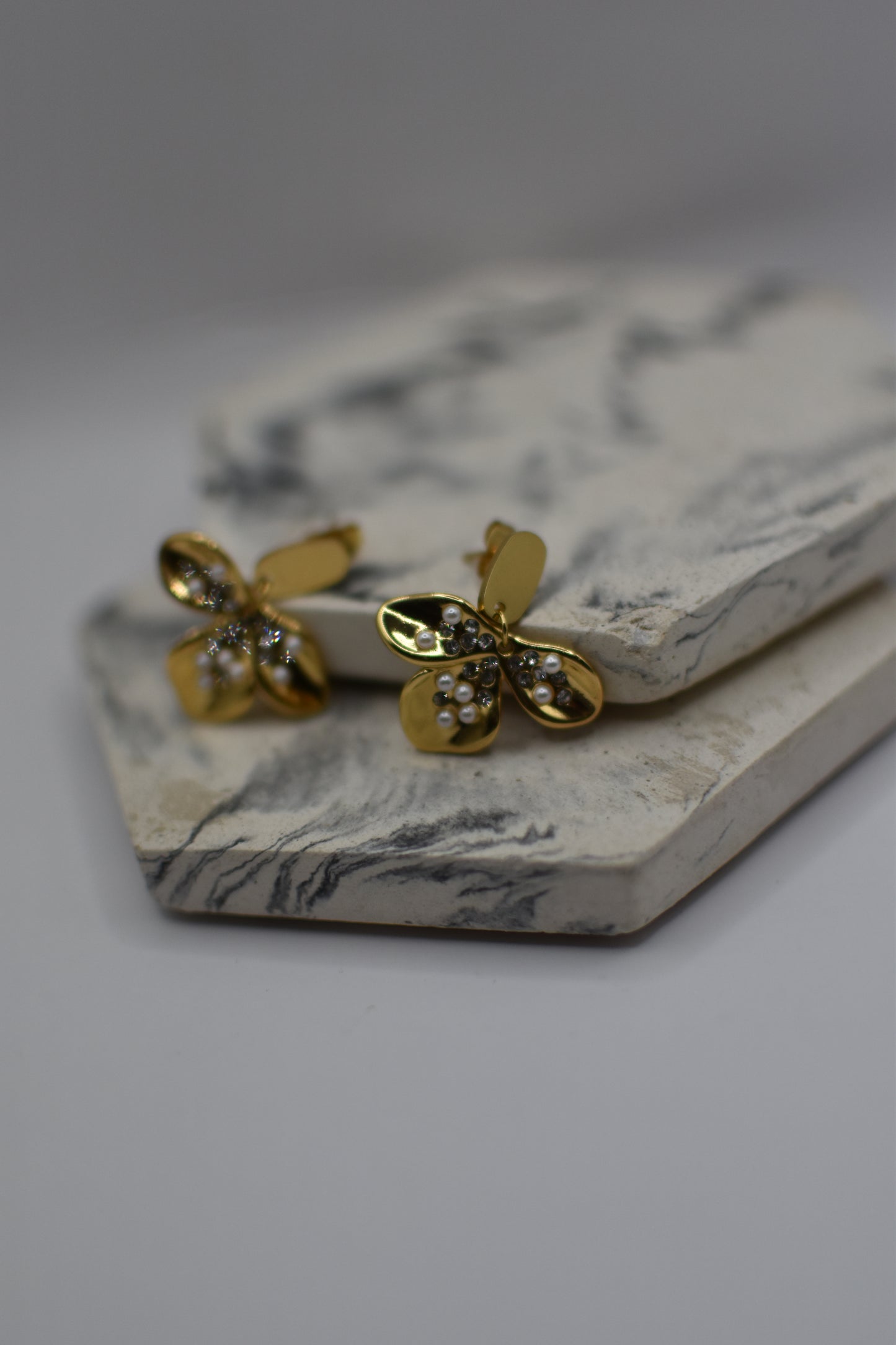 Pearl Petal Earrings