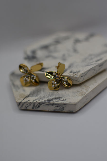 Pearl Petal Earrings