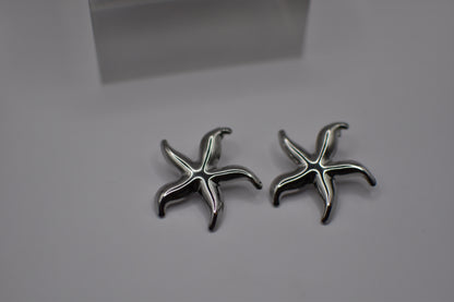 Silver Starfish Earrings