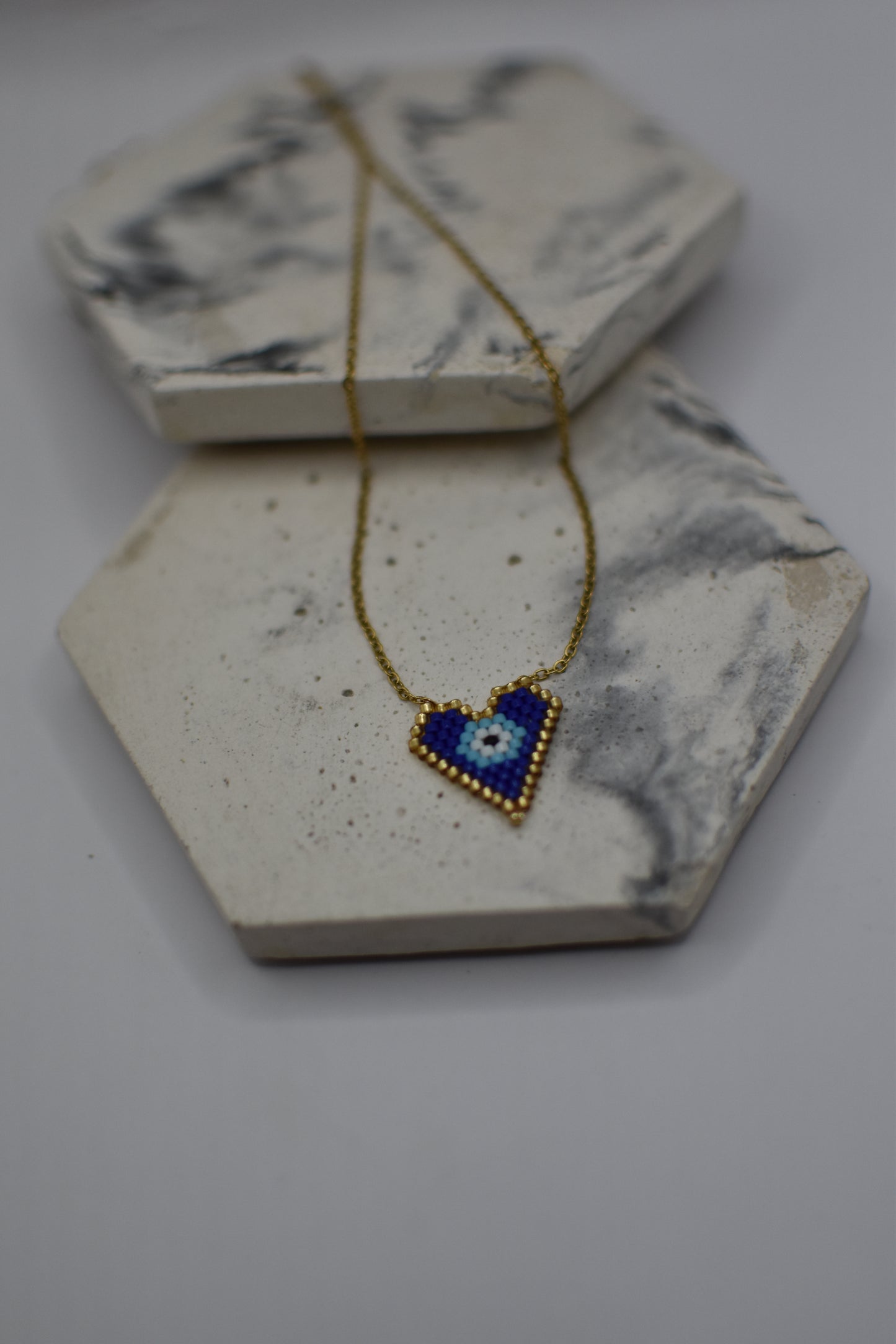 Blue Heart Necklace