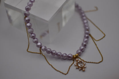 Purple Pearl Necklace
