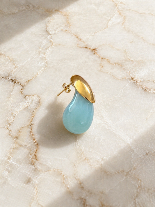 Aqua Drop Earrings