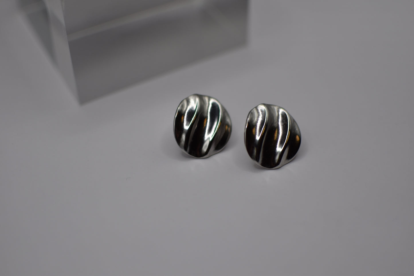 Silver Round Earrings