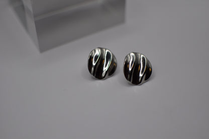 Silver Round Earrings