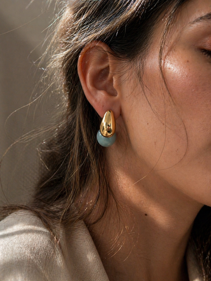Aqua Drop Earrings