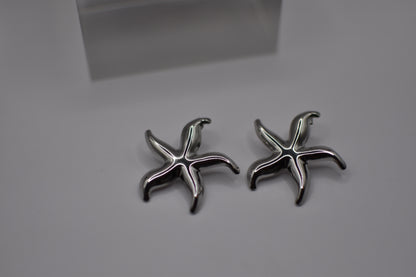 Silver Starfish Earrings