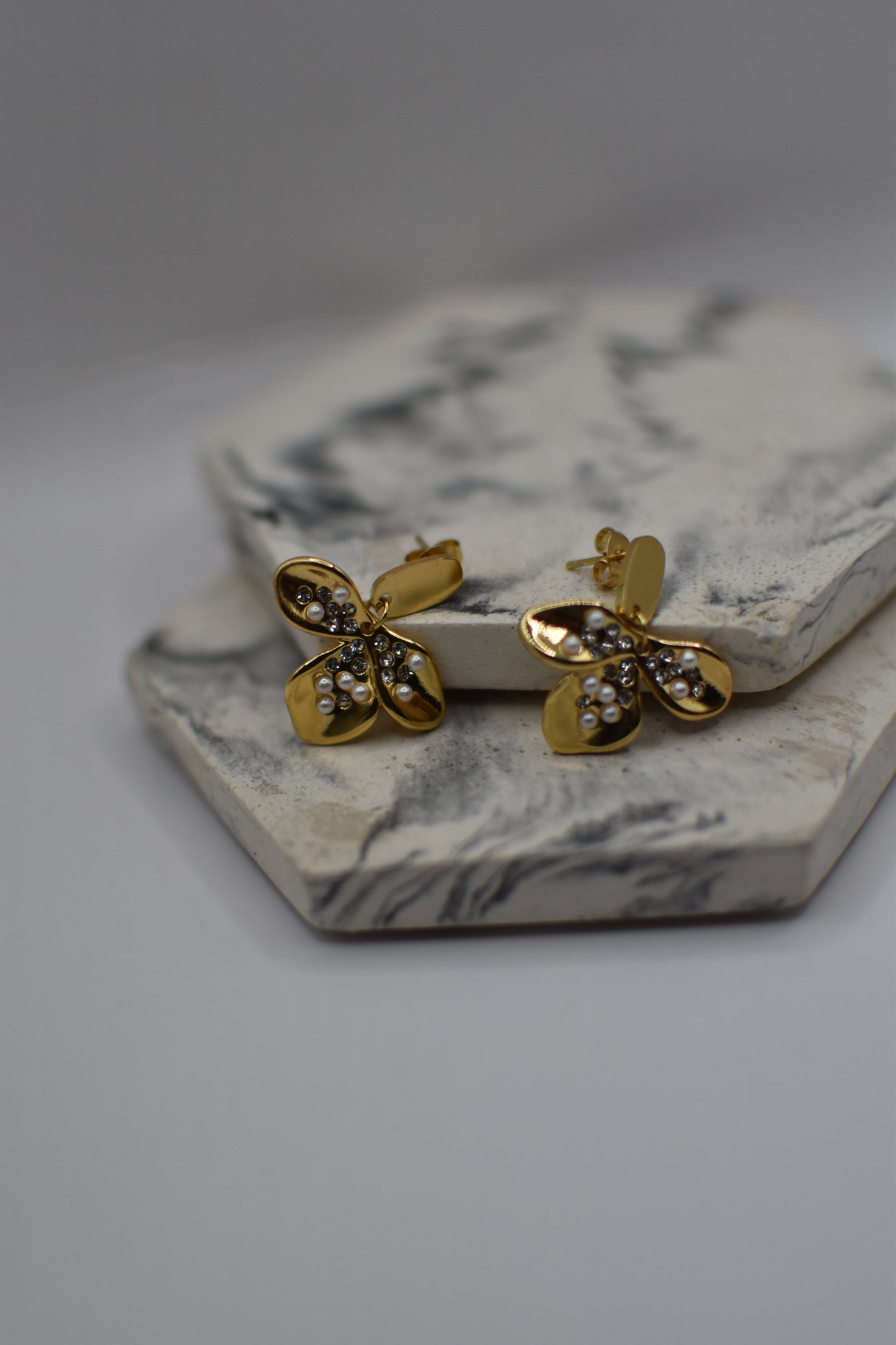 Pearl Petal Earrings