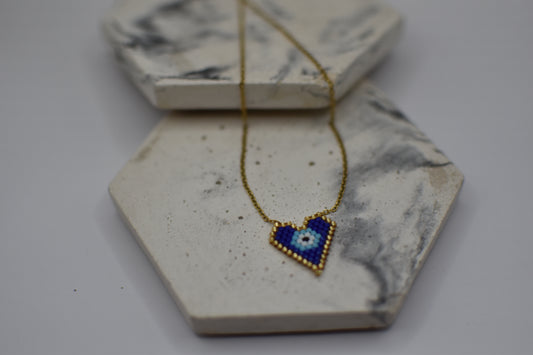 Blue Heart Necklace