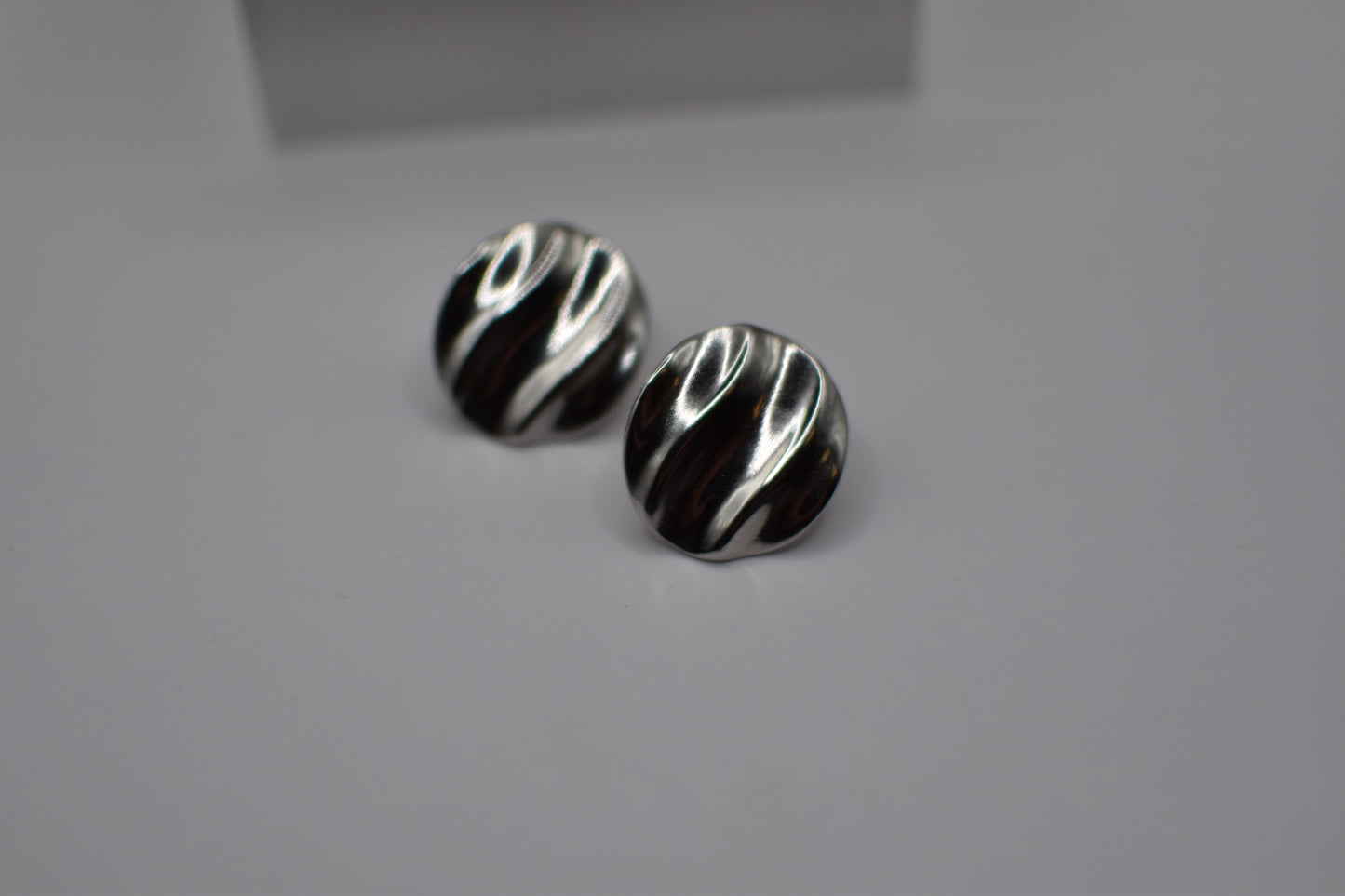 Silver Round Earrings