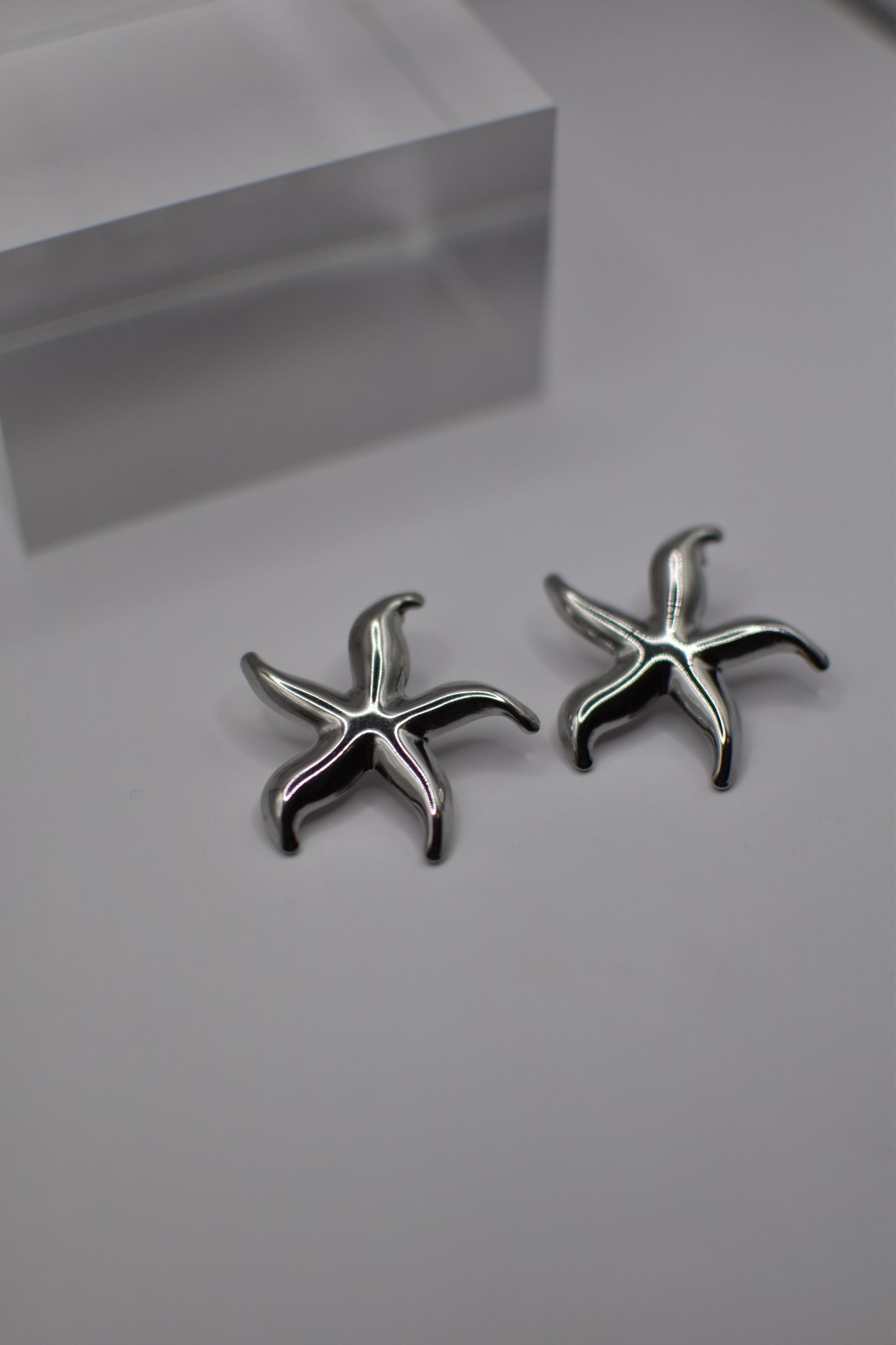 Silver Starfish Earrings
