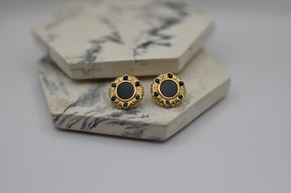 Black Dot Earrings
