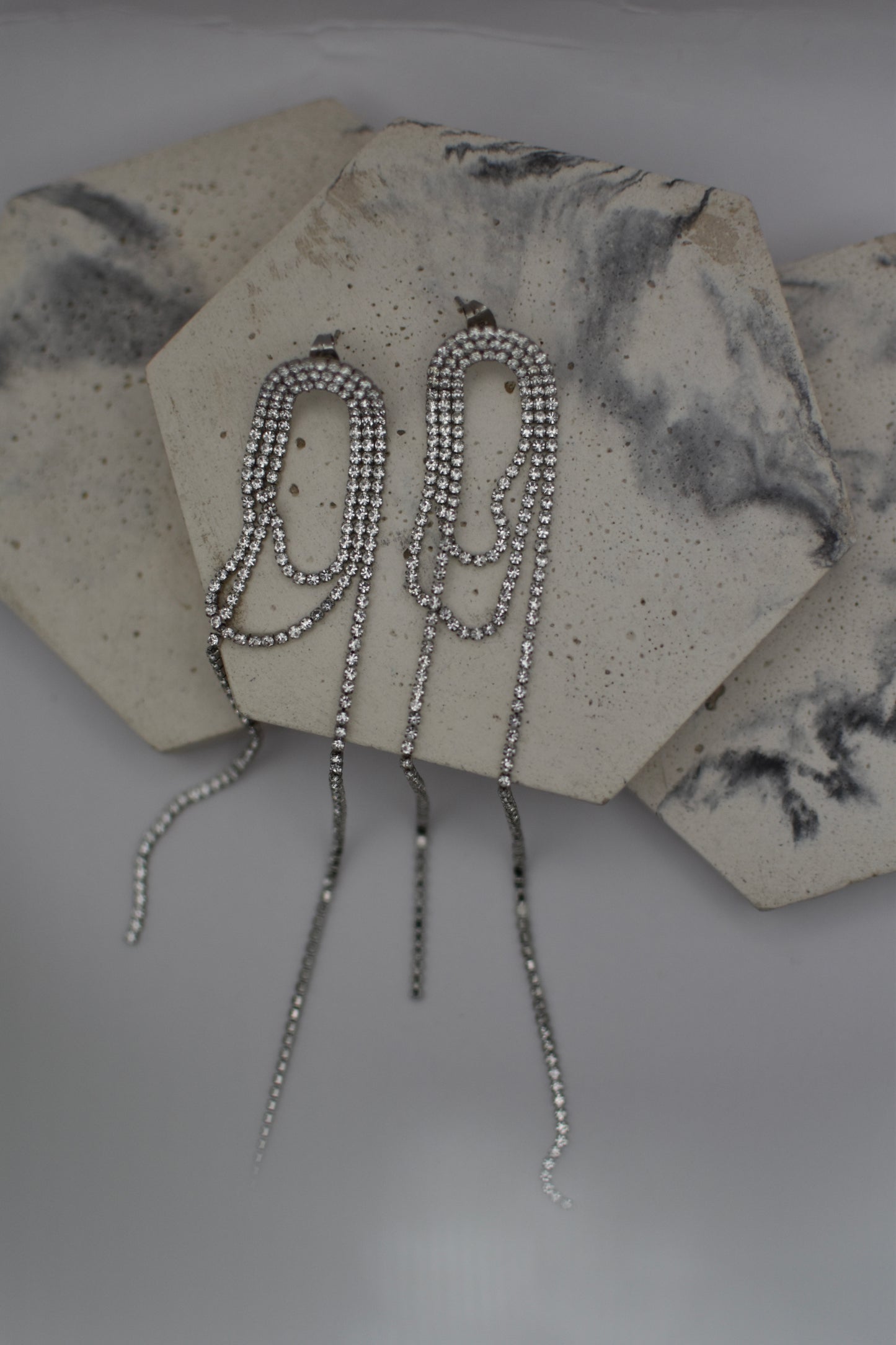 Silver Crystal Earrings