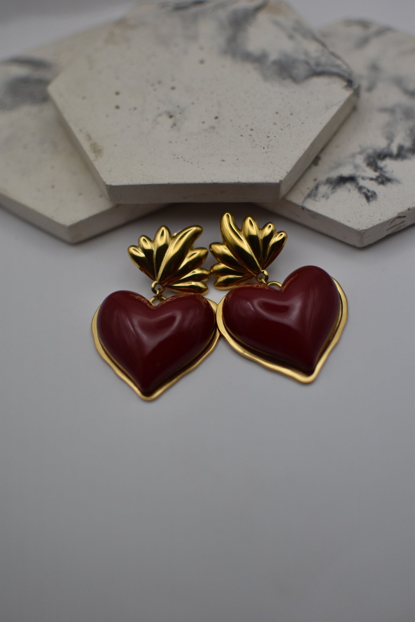 Scarlet Hearts Earrings