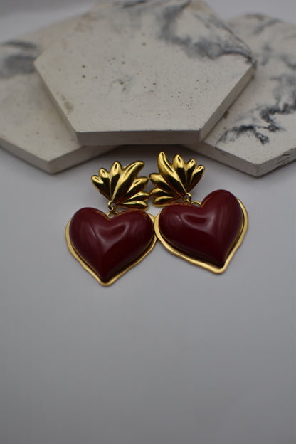 Scarlet Hearts Earrings