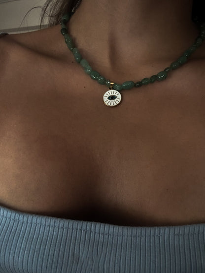 Green Shield Necklace