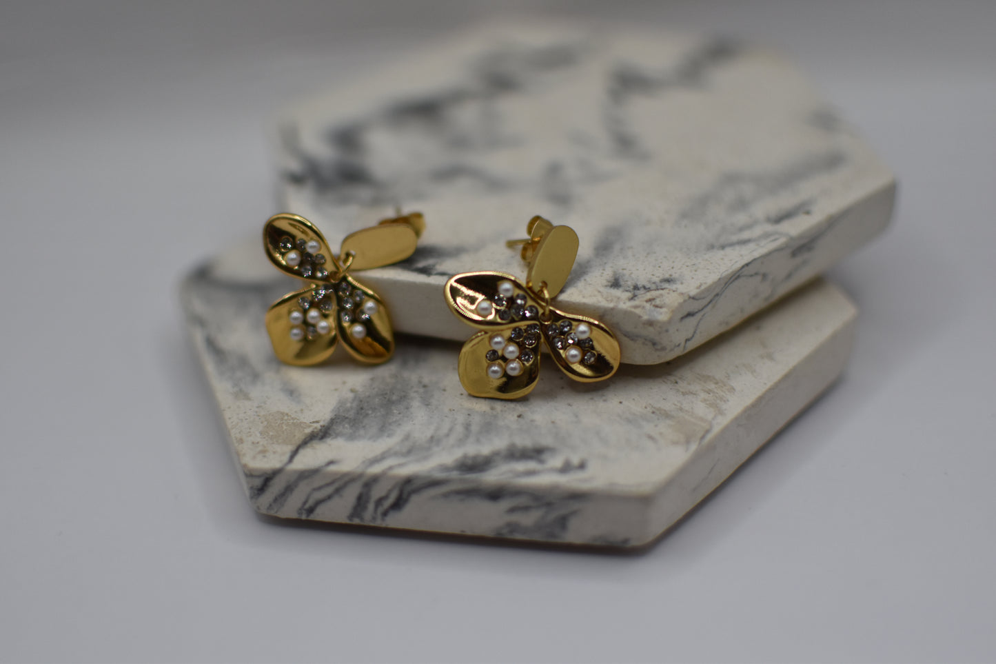 Pearl Petal Earrings