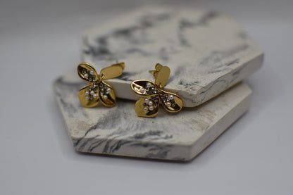 Pearl Petal Earrings