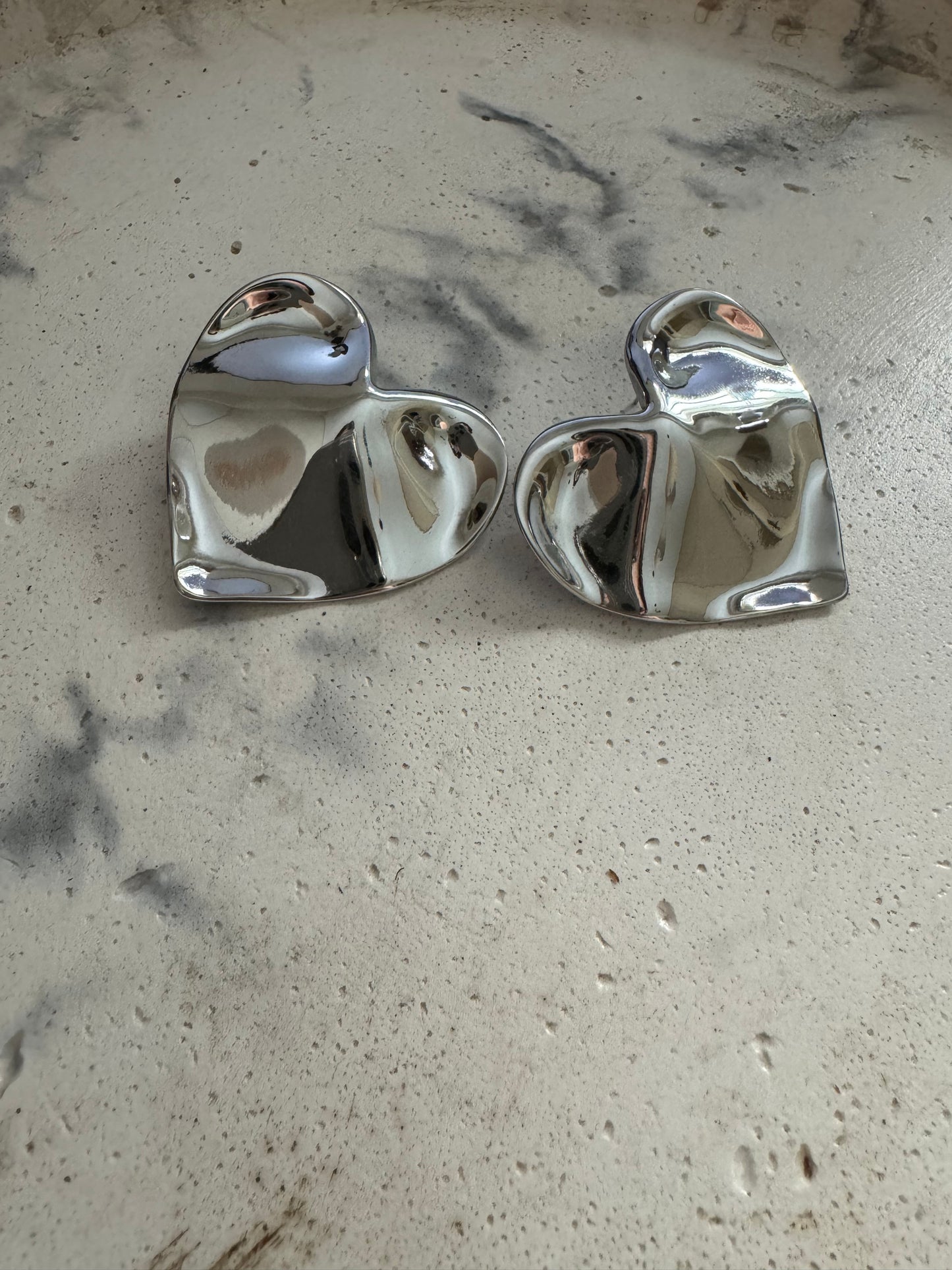 Silver Heart Earrings