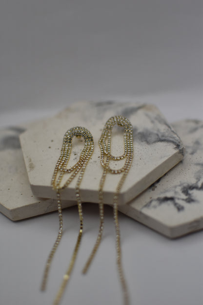 Gold Crystal Earrings