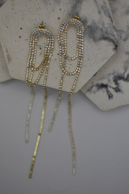 Gold Crystal Earrings