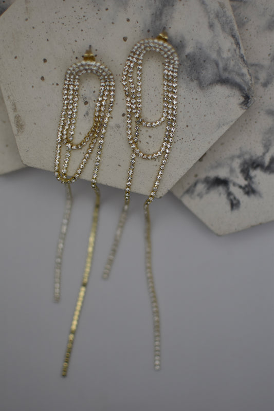 Gold Crystal Earrings