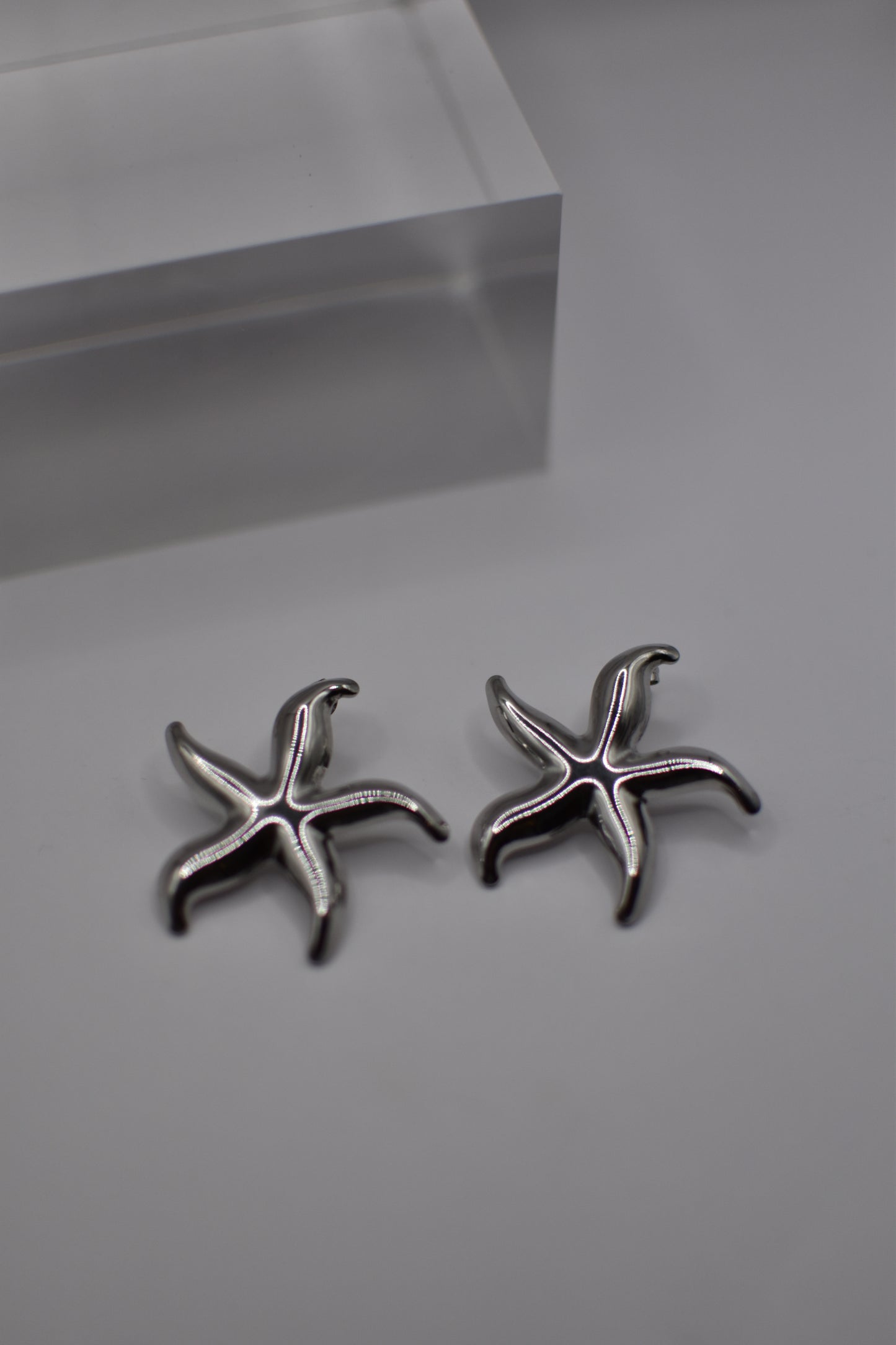 Silver Starfish Earrings