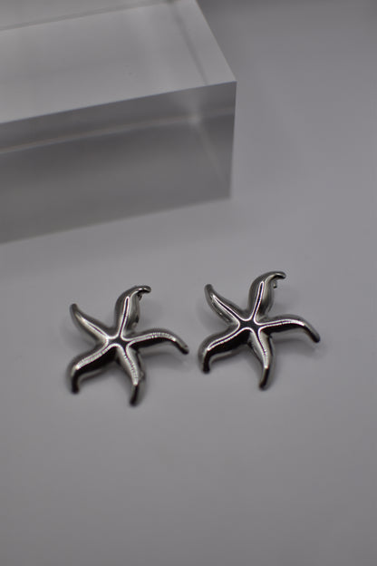 Silver Starfish Earrings