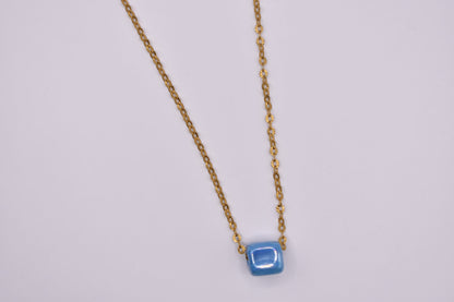 Colorful Cube Gold Chain