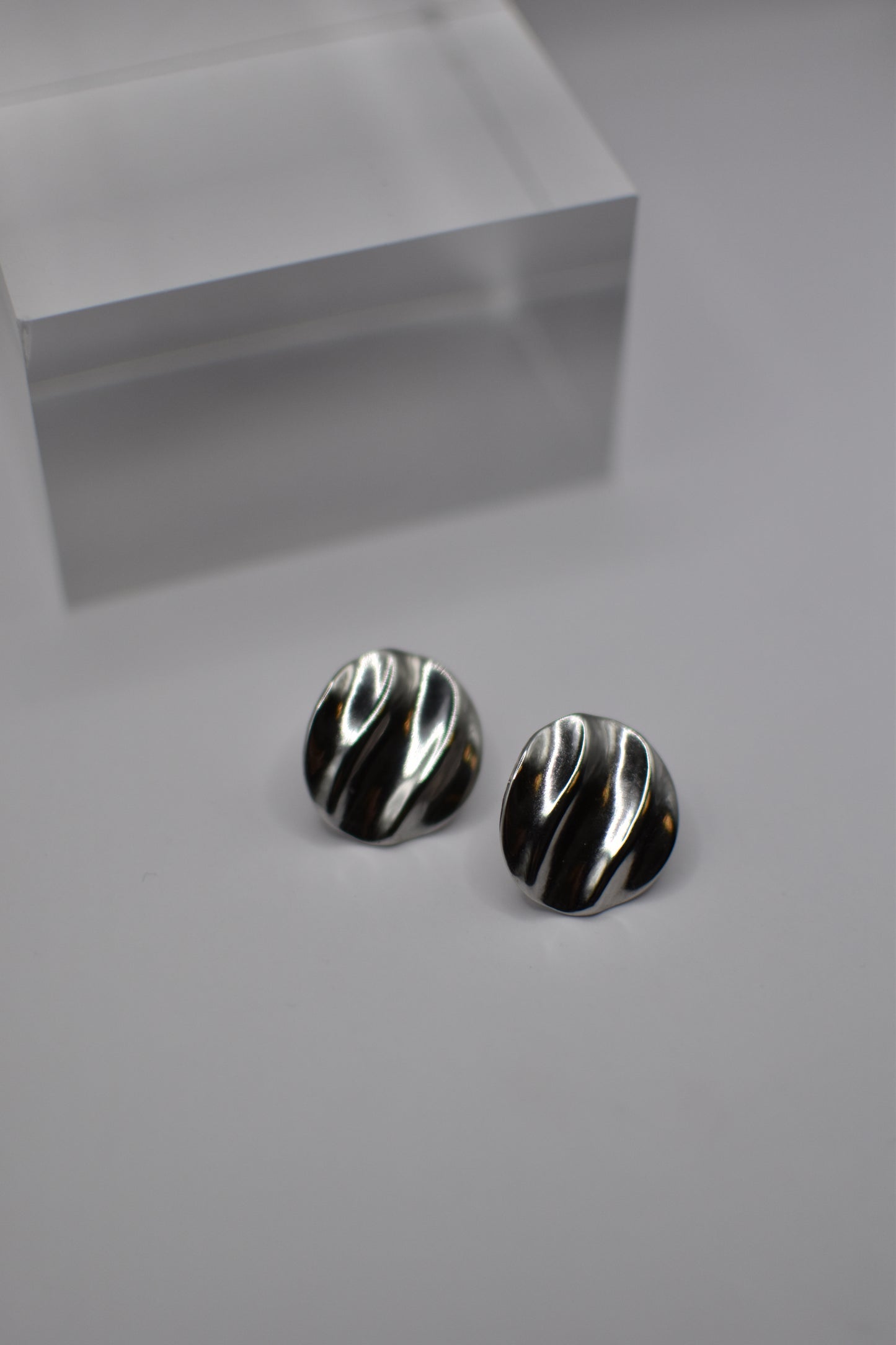 Silver Round Earrings