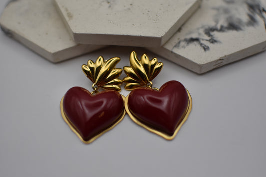 Scarlet Hearts Earrings