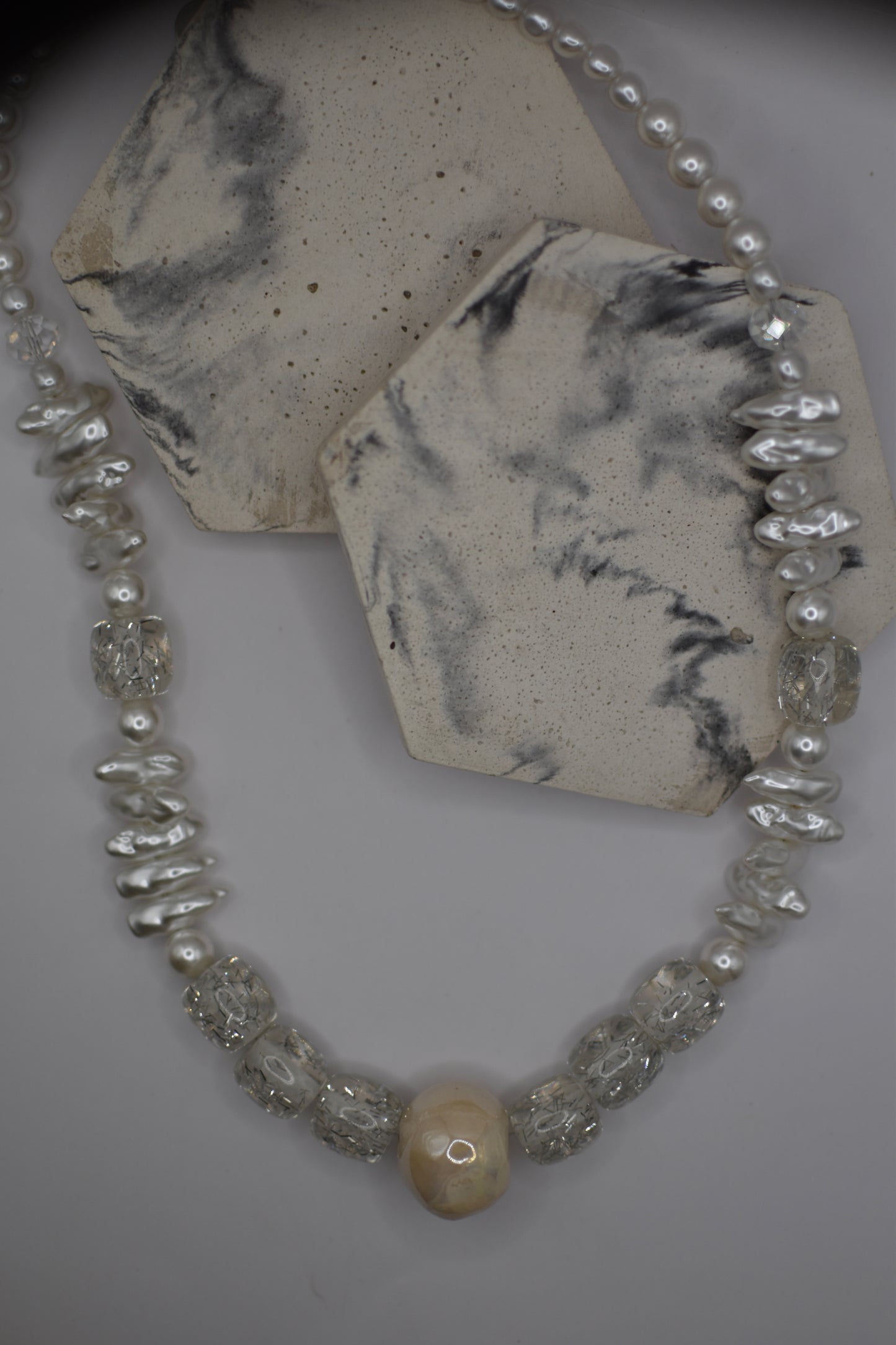 Crystal Pearl Necklace