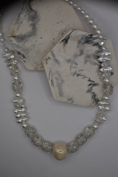 Crystal Pearl Necklace
