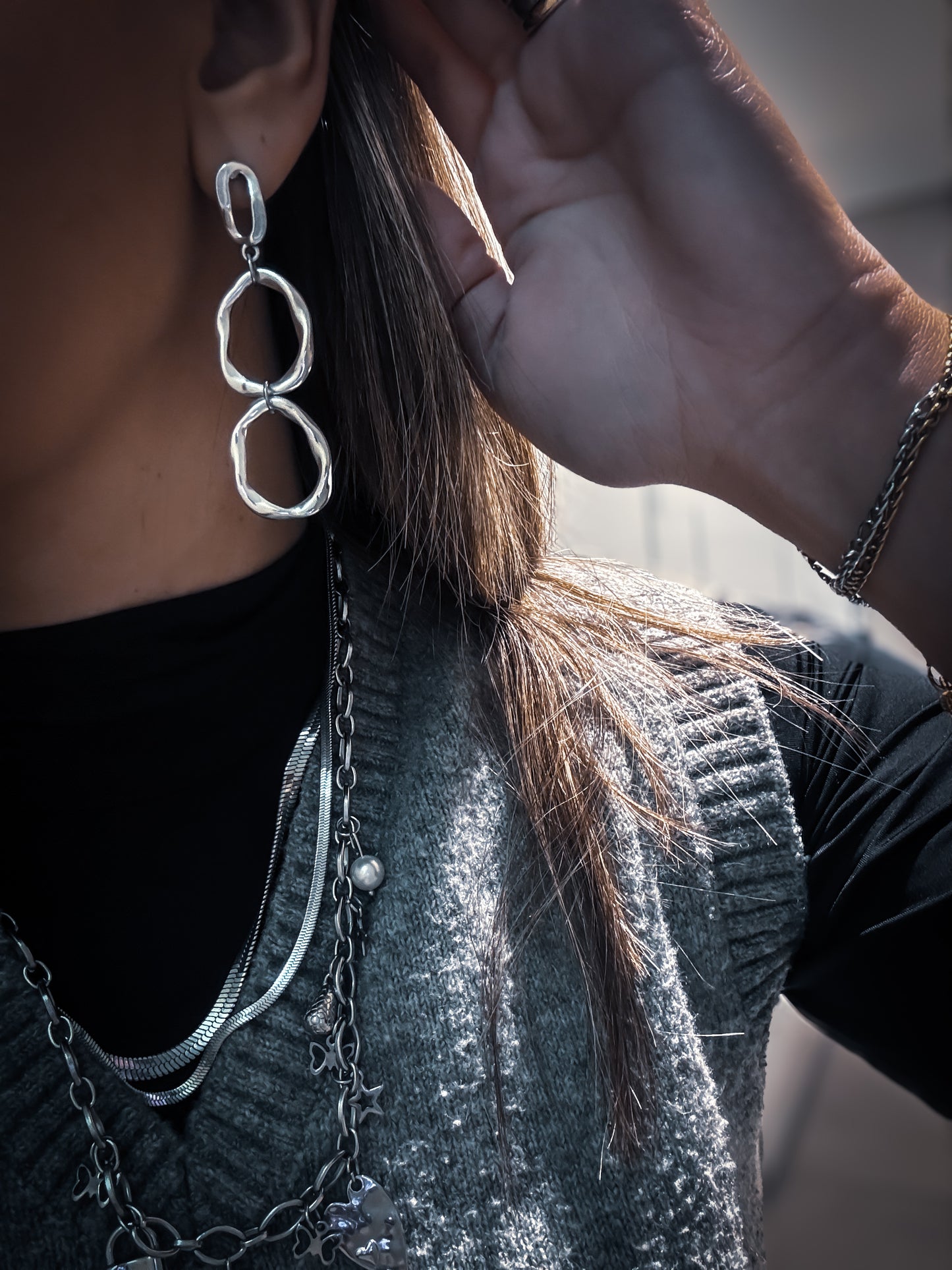 Silver Chain Earrings