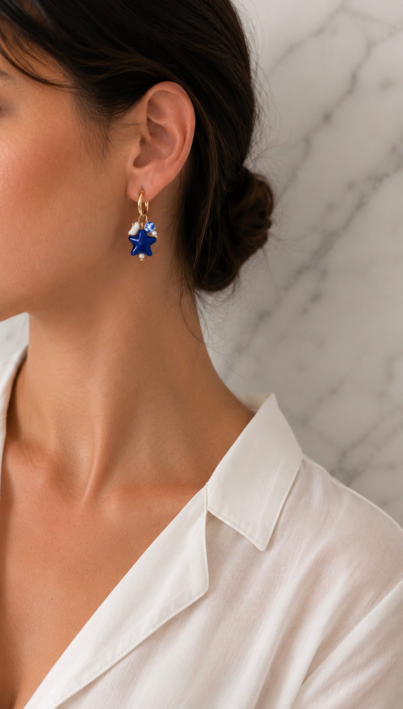 Blue Star Earrings