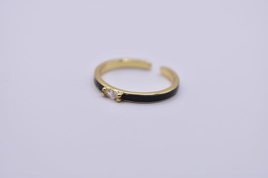 Gold Black Ring