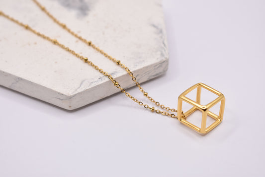 Gold Cube Chain