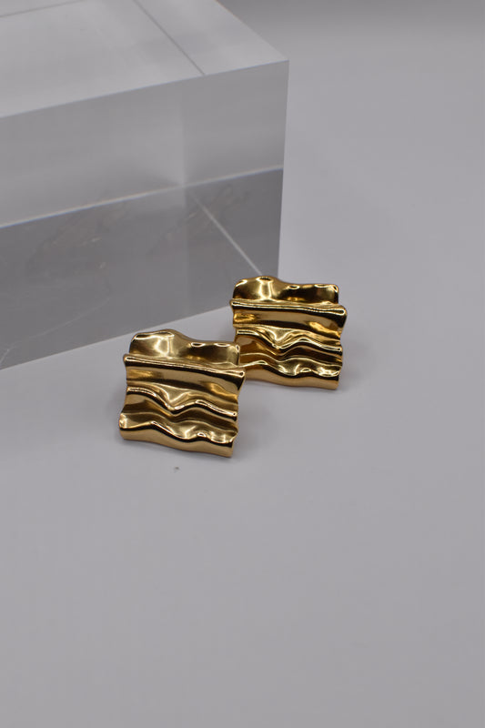 Lines Gold Earrings