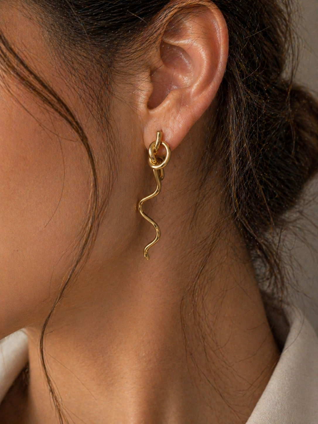 Golden Wave Earrings